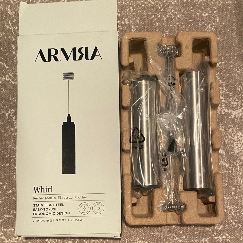 Stainless Steel Electric Milk Frother - Silver